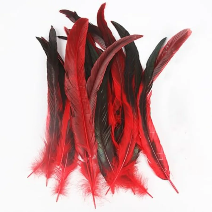 Natural Red Rooster Tail Feathers, 55pcs 8-10inch 20-25cm Bulk Long Rooster Feathers, for DIY Crafts Costume and Halloween Part
Natural Red Rooster Tail Feathers, 55pcs 8-10inch 20-25cm Bulk Long Rooster Feathers, for DIY Crafts Costume and Halloween Part
