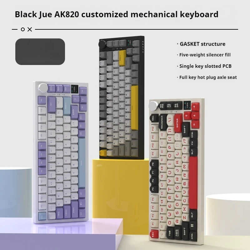 AJAZZ AK820 Wired Mechanical Keyboard Gaming Keyboard Knob Hot Swap RGB Gasket Low Noise Custom Office Gaming Keyboard
AJAZZ AK820 Wired Mechanical Keyboard Gaming Keyboard Knob Hot Swap RGB Gasket Low Noise Custom Office Gaming Keyboard