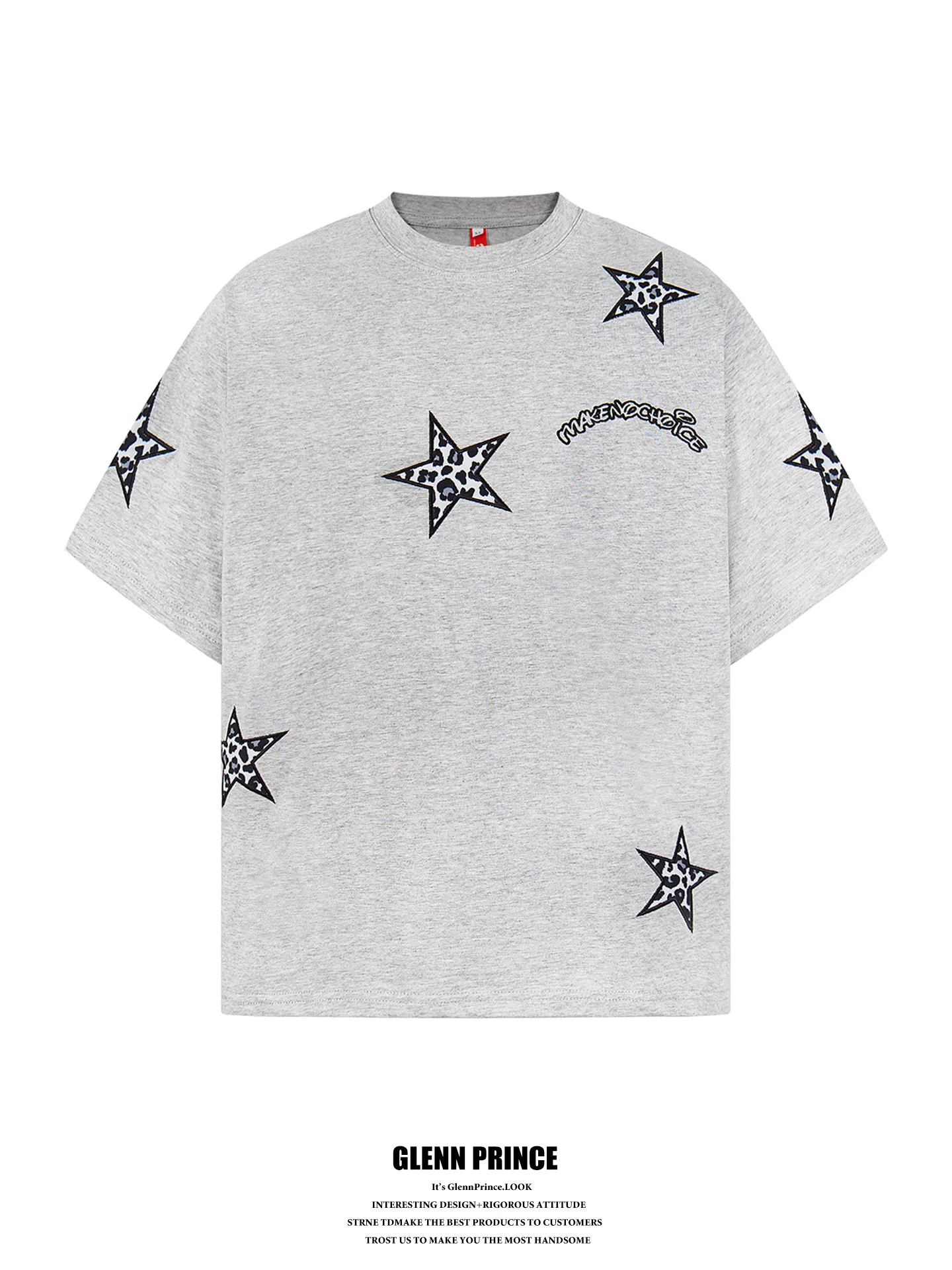American Retro Star Leopard Print Patchwork Short Sleeve T-Shirt Men's Casual Design Fashionable Loose Fit Cotton Top
American Retro Star Leopard Print Patchwork Short Sleeve T-Shirt Men's Casual Design Fashionable Loose Fit Cotton Top