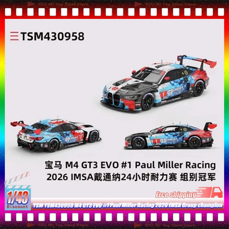 1:43 Resin Model New Tsm Mode Tsm430958 M4 Gt3 Evo #1 Paul Miller Racing 2026 Imsa Group Champion Children'S Toy Collection Gift
1:43 Resin Model New Tsm Mode Tsm430958 M4 Gt3 Evo #1 Paul Miller Racing 2026 Imsa Group Champion Children'S Toy Collection Gift