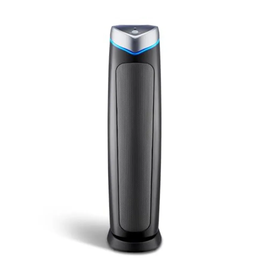 Home air purifier for large rooms up to 915 sq. ft., HEPA pet filter, UV-C light, odor reduction, gray tower design, 28-inch he
Home air purifier for large rooms up to 915 sq. ft., HEPA pet filter, UV-C light, odor reduction, gray tower design, 28-inch he