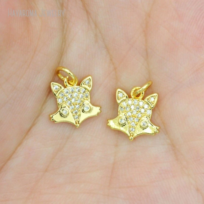 2Pcs Wholesale Invisible Setting Pendant Animal Fox Copper Jewelry Gold Color Metal Cubic Zirconia Charms PM51858
2Pcs Wholesale Invisible Setting Pendant Animal Fox Copper Jewelry Gold Color Metal Cubic Zirconia Charms PM51858