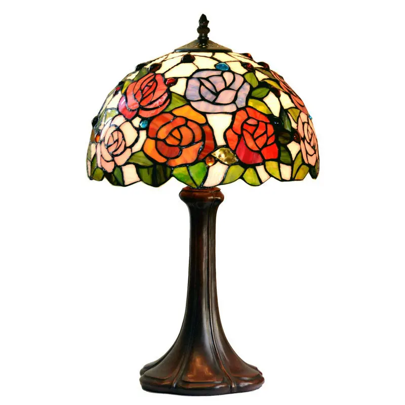 12 inch rose garden color glass European home wedding room decoration bedroom bedside table lamp
12 inch rose garden color glass European home wedding room decoration bedroom bedside table lamp