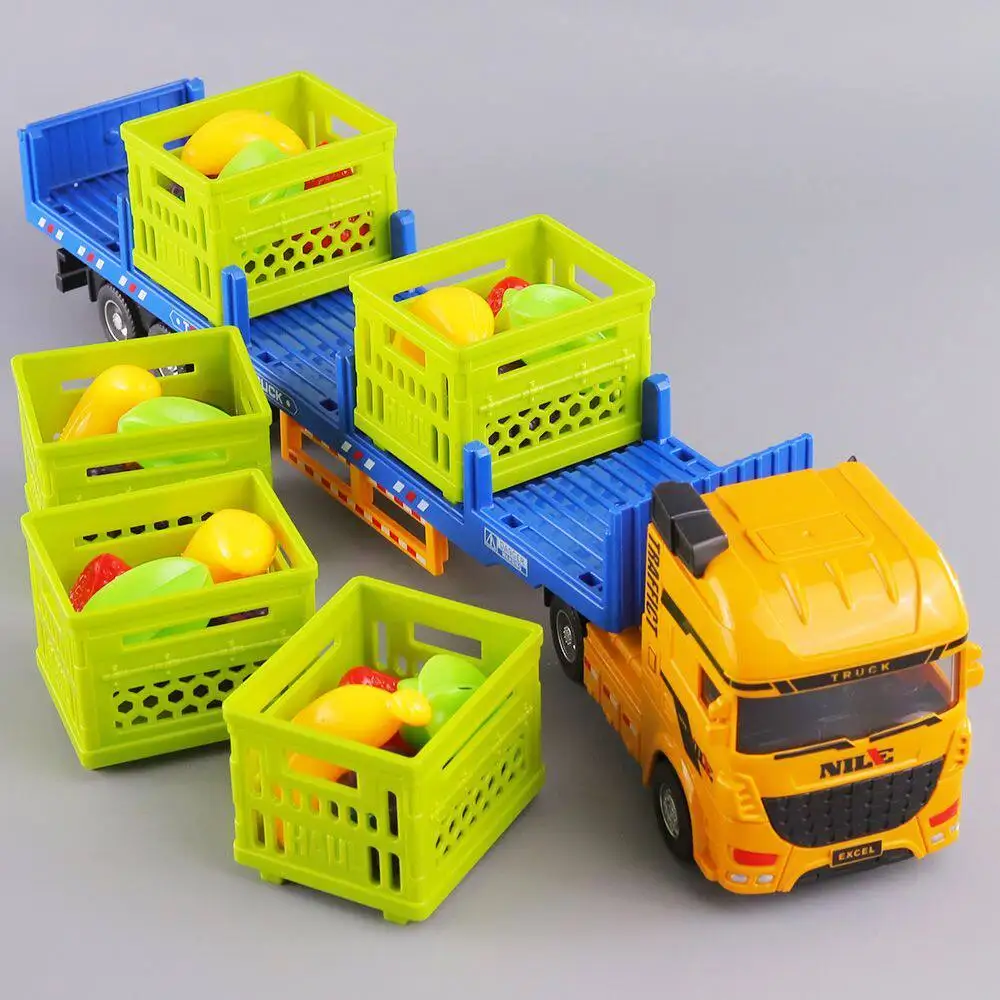 Inertia Freight Transport Truck Diecast Fruit Vegetable Beverage Transport Vehicle Pull Back Flatbed Trailer Truck Model Boy Toy
Inertia Freight Transport Truck Diecast Fruit Vegetable Beverage Transport Vehicle Pull Back Flatbed Trailer Truck Model Boy Toy
