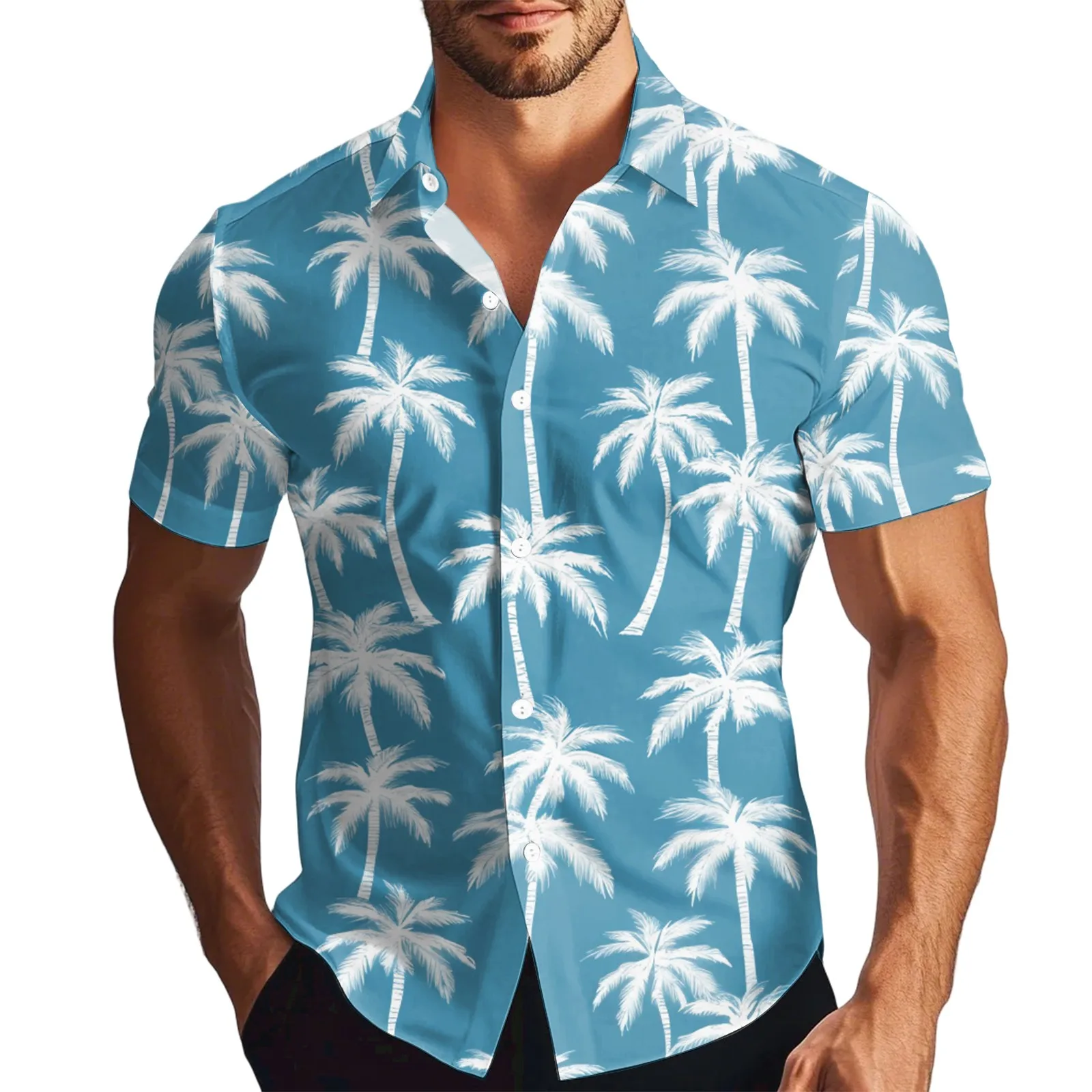 Summer T Shirt Man Printed Men'S Fashion Printed Satin Short Sleeve Shirt Top Single Breasted Casual Shirts For Man 여름상의
Summer T Shirt Man Printed Men'S Fashion Printed Satin Short Sleeve Shirt Top Single Breasted Casual Shirts For Man 여름상의