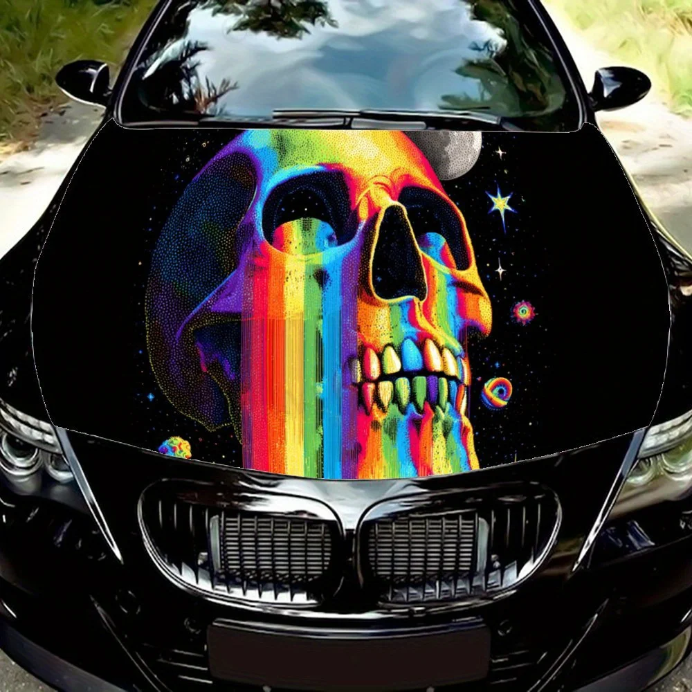 Skull Rainbow Car Hood Sticker PVC Self Waterproof Stick Striking Auto Exterior Accessories Decor Protect Gift for Car Lover
Skull Rainbow Car Hood Sticker PVC Self Waterproof Stick Striking Auto Exterior Accessories Decor Protect Gift for Car Lover