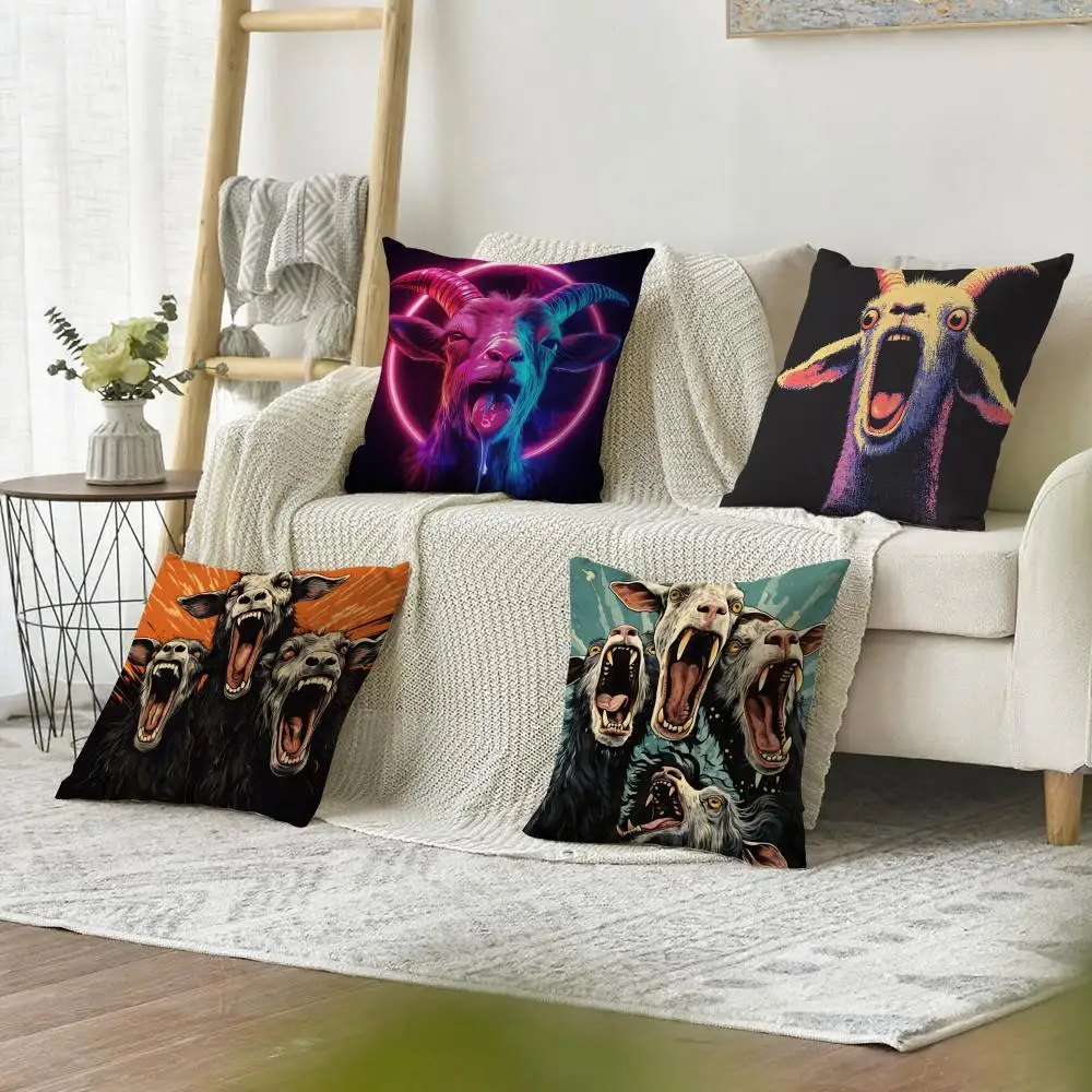 Screaming Goat Cushion Cover Organic Linen Pillow Case Double-Sided Print Cushion Cover for Sofa Home Decor Gift
Screaming Goat Cushion Cover Organic Linen Pillow Case Double-Sided Print Cushion Cover for Sofa Home Decor Gift