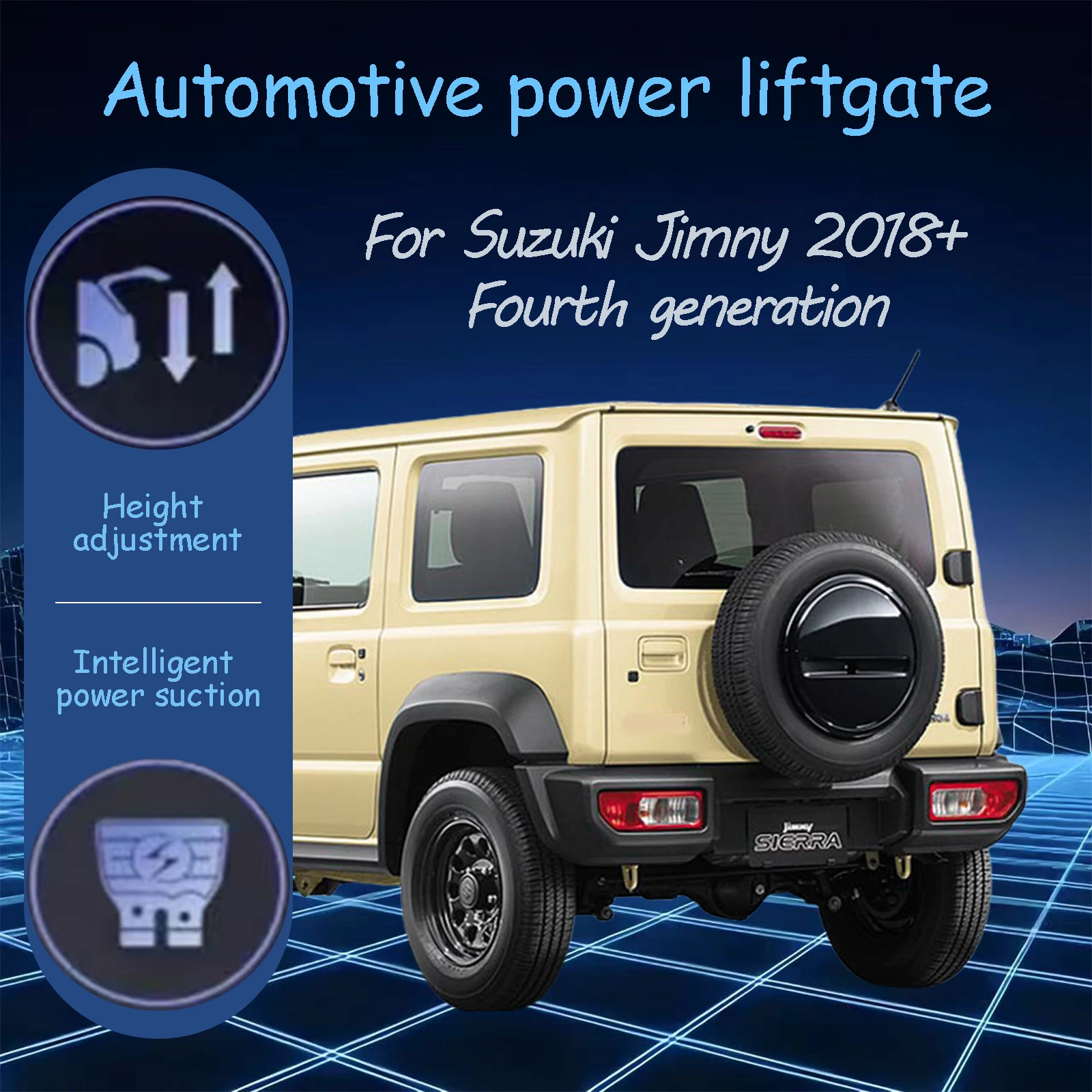 Для Suzuki Jimny 2018+ четвертого поколения, электрические автоматические всасывающие замки задней двери, подходящие системы модификации багажника
Для Suzuki Jimny 2018+ четвертого поколения, электрические автоматические всасывающие замки задней двери, подходящие системы модификации багажника