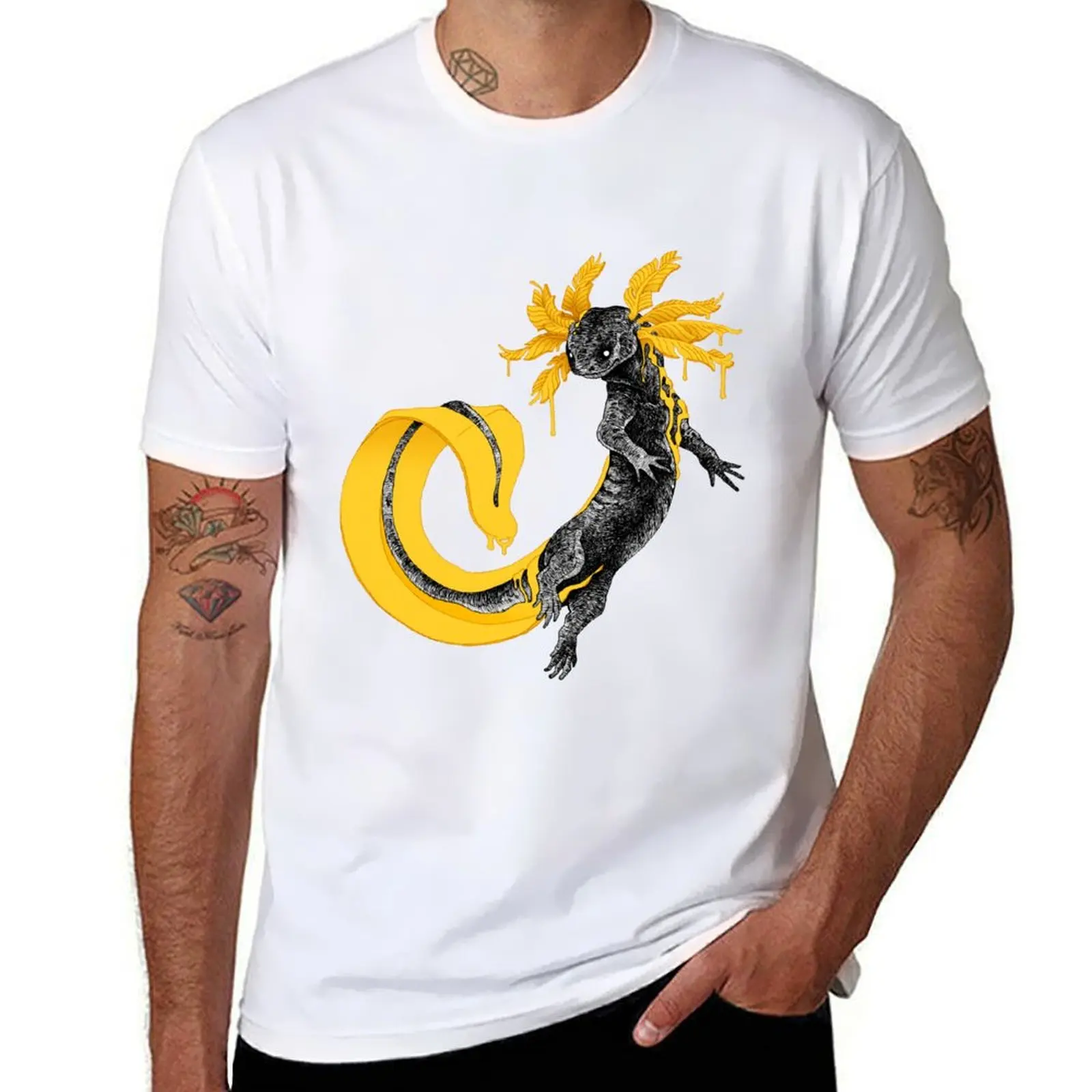 Golden Axolotl T-Shirt cotton t shirt pack t shirt man luxury T-Shirt
Golden Axolotl T-Shirt cotton t shirt pack t shirt man luxury T-Shirt