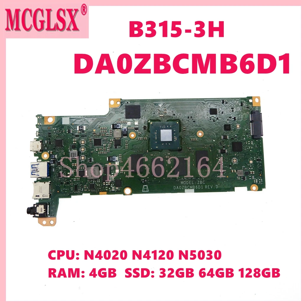 Материнская плата DA0ZBCMB6D1 с процессором N4020, N4120, N5030, 4 ГБ-ОЗУ, 32 ГБ, 64 ГБ, 128 ГБ-SSD
Материнская плата DA0ZBCMB6D1 с процессором N4020, N4120, N5030, 4 ГБ-ОЗУ, 32 ГБ, 64 ГБ, 128 ГБ-SSD