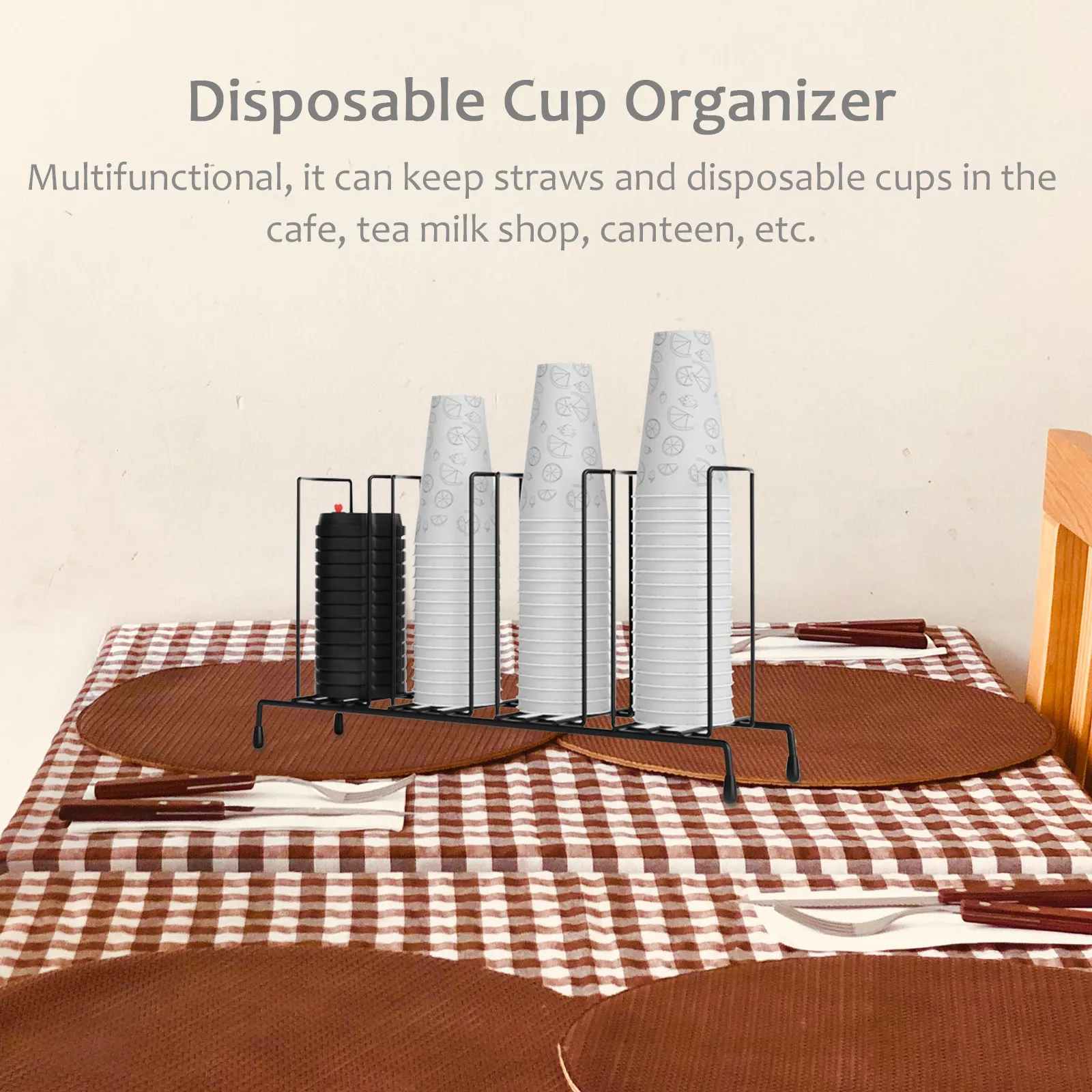1Pcs Disposable Cup Dispenser Iron Coffee Cup Storage Rack Black Desktop Holder for Milk Tea Shop Coffee Shop Bar Use
1Pcs Disposable Cup Dispenser Iron Coffee Cup Storage Rack Black Desktop Holder for Milk Tea Shop Coffee Shop Bar Use