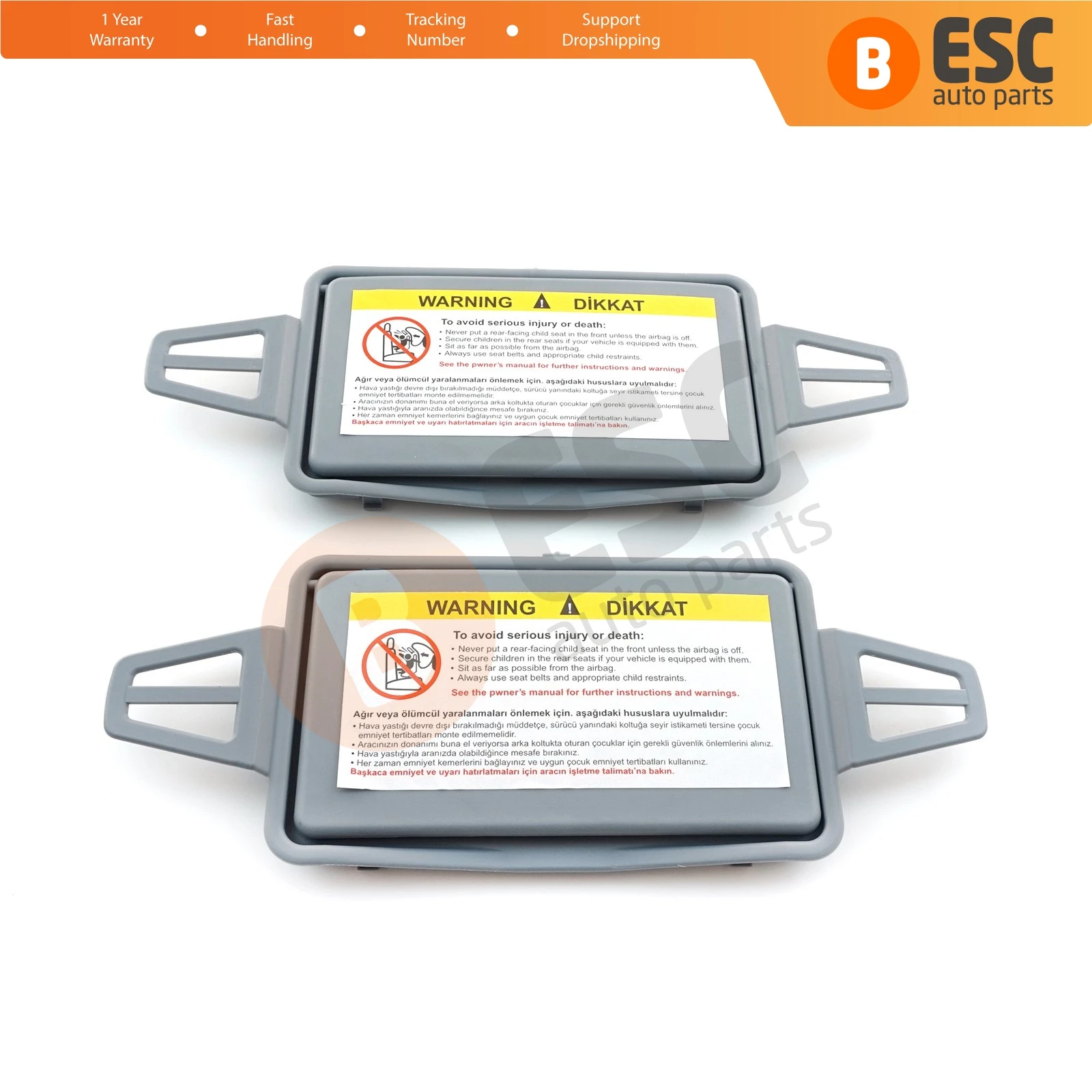 ESC Auto Parts EDP182 2 Pieces Sun Shade Visor Makeup Cosmetic Mirror Cover GRAY 2108102510 For Mercedes W211 Left And Right
ESC Auto Parts EDP182 2 Pieces Sun Shade Visor Makeup Cosmetic Mirror Cover GRAY 2108102510 For Mercedes W211 Left And Right