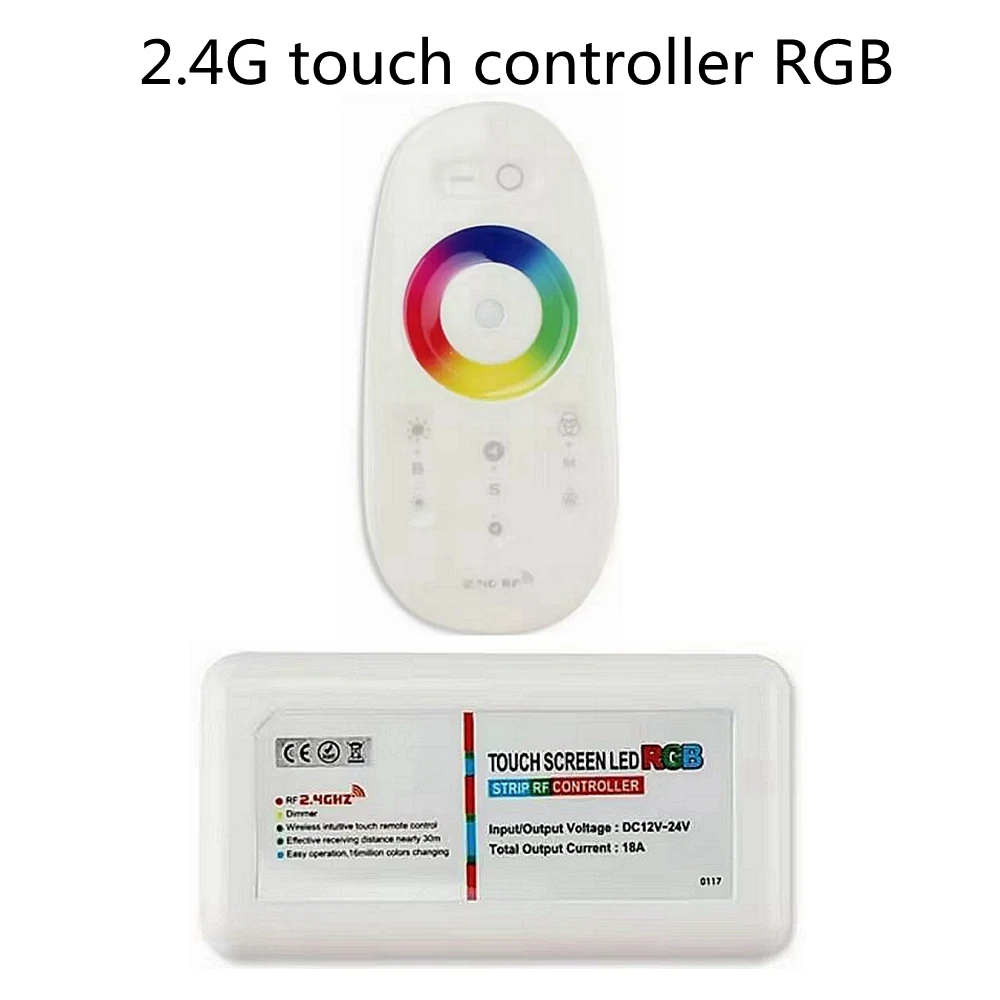 Сенсорный контроллер 2,4G RGB 18A, светодиодный контроллер затемнения DC12V-24V, подходит для цепи модуля цветной световой панели SMD5050
Сенсорный контроллер 2,4G RGB 18A, светодиодный контроллер затемнения DC12V-24V, подходит для цепи модуля цветной световой панели SMD5050
