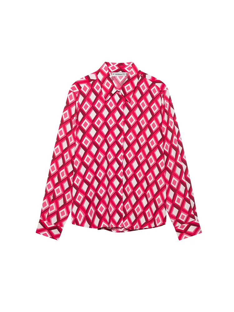 SIYANG Women Fashion Printed Single Breasted Blouse Vintage Lapel Neck Long Sleeves Female Chic Lady Shirts
SIYANG Women Fashion Printed Single Breasted Blouse Vintage Lapel Neck Long Sleeves Female Chic Lady Shirts