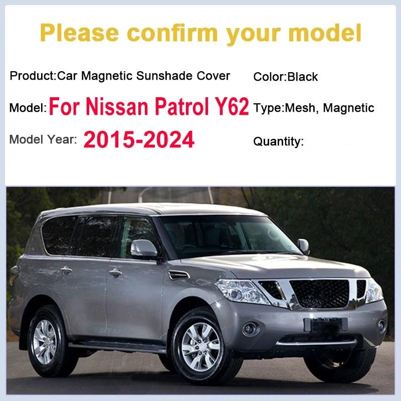 Солнцезащитные шторки для Nissan Patrol Y62, все аксессуары 2015-2024, MK6, сетчатые шторки на окна, солнцезащитные шторки на боковые окна, защита от УФ-излучения
Солнцезащитные шторки для Nissan Patrol Y62, все аксессуары 2015-2024, MK6, сетчатые шторки на окна, солнцезащитные шторки на боковые окна, защита от УФ-излучения