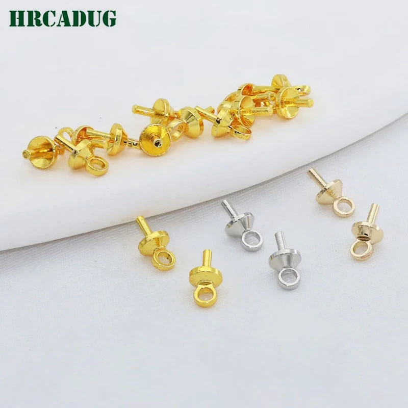 4MM Angle Stud 18K Gold/Rhodium Plated Pearl Earring Pendant Connectors Caps Beads Base Holder For DIY Jewelry Making Supplies
4MM Angle Stud 18K Gold/Rhodium Plated Pearl Earring Pendant Connectors Caps Beads Base Holder For DIY Jewelry Making Supplies
