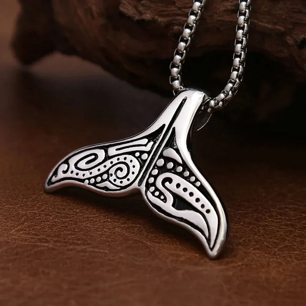 Fashion Merimaid Tail Pendant Necklace for Men Women Punk Stainless Steel Chain Necklace Vintage Cute Jewelry Accessories gift
Fashion Merimaid Tail Pendant Necklace for Men Women Punk Stainless Steel Chain Necklace Vintage Cute Jewelry Accessories gift