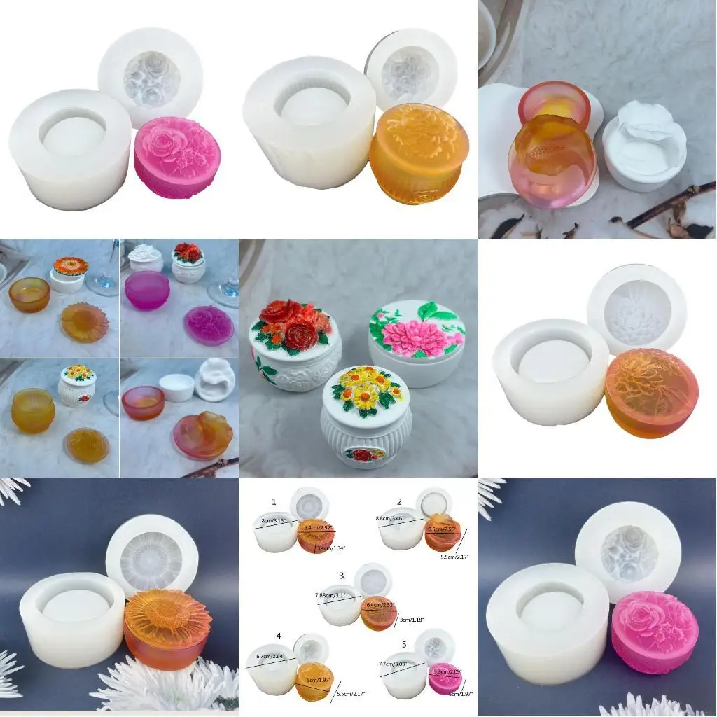 R3MC Storage Trinket-Container Silicone Mold with Lids Handmade Jewelry Holder
R3MC Storage Trinket-Container Silicone Mold with Lids Handmade Jewelry Holder