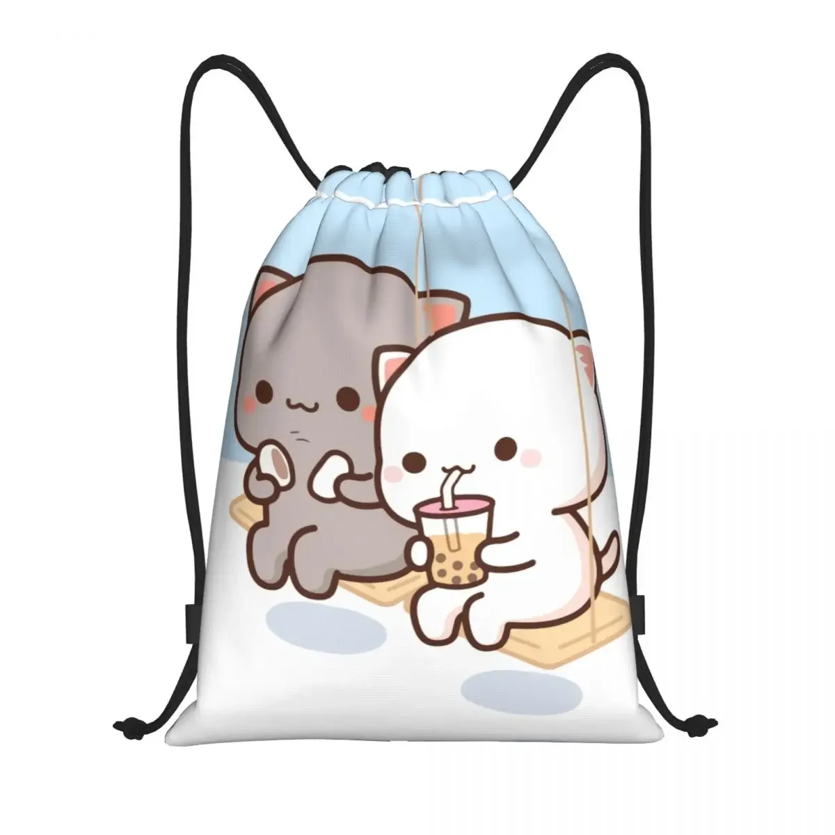 Peach And Goma Mochi Cat Bubble Tea Drawstring Backpack Women Men Sport Gym Sackpack Foldable Training Bag Sack
Peach And Goma Mochi Cat Bubble Tea Drawstring Backpack Women Men Sport Gym Sackpack Foldable Training Bag Sack