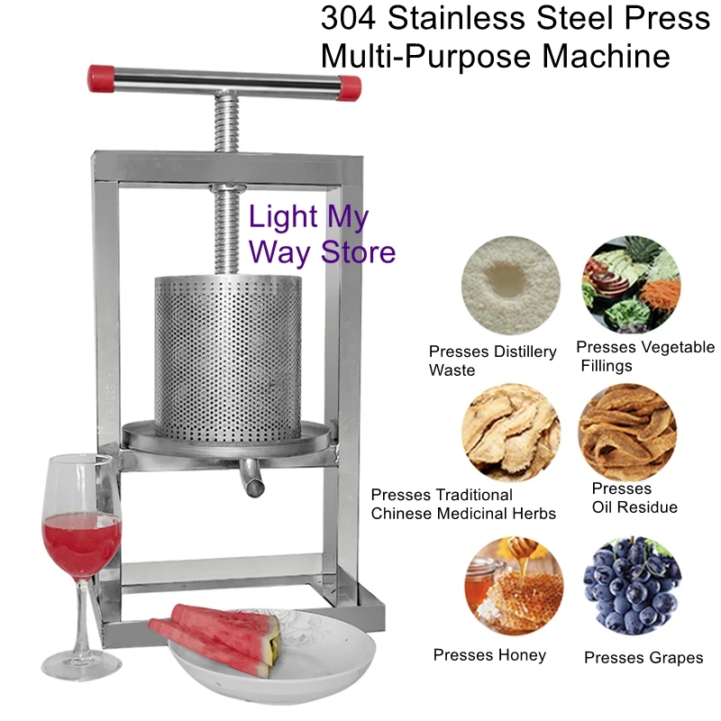 304 Stainless Steel Honey Press Manual Small-Scale Distillers Grains Press Home Use Juicer Extractor Circular Cake Press
304 Stainless Steel Honey Press Manual Small-Scale Distillers Grains Press Home Use Juicer Extractor Circular Cake Press