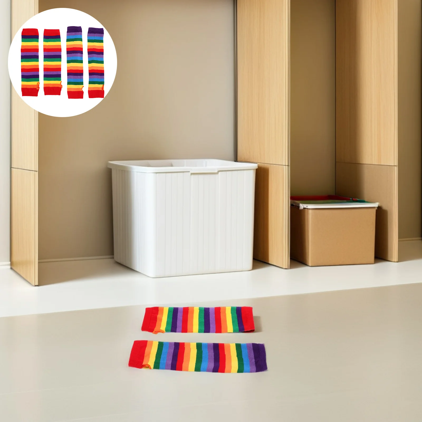 2Pairs Rainbow Gloves Fingerless Knitted Soft Winter Gloves for Women Costume Colorful Pride Arm Warmers
2Pairs Rainbow Gloves Fingerless Knitted Soft Winter Gloves for Women Costume Colorful Pride Arm Warmers