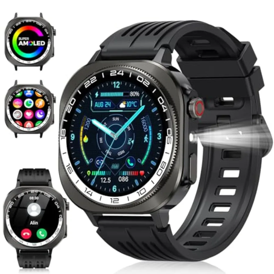 Smart Watch, 2026 AMOLED 1.43" Fitness Smartwatch for Men Women, Bluetooth 5.4 Call, 130+Sports Modes, 60+Days Flashlight, Hear
Smart Watch, 2026 AMOLED 1.43" Fitness Smartwatch for Men Women, Bluetooth 5.4 Call, 130+Sports Modes, 60+Days Flashlight, Hear