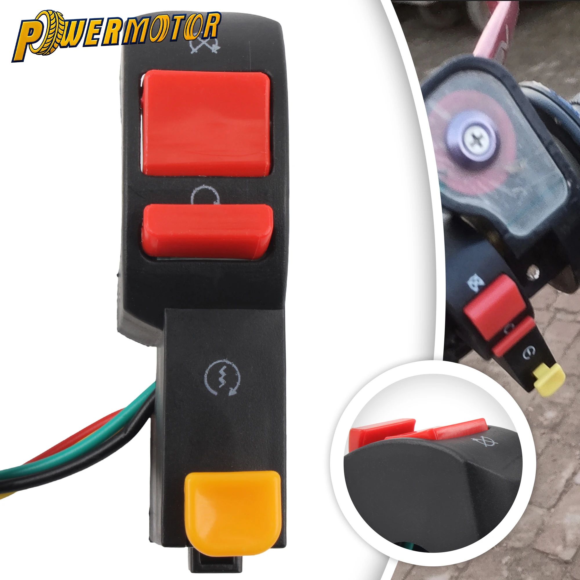 Universal Motorcycle Kill Start Button Handlebar Switch ATV Quad Four Wheeler Dirt Bike Right Hand Control Switch Accessories
Universal Motorcycle Kill Start Button Handlebar Switch ATV Quad Four Wheeler Dirt Bike Right Hand Control Switch Accessories