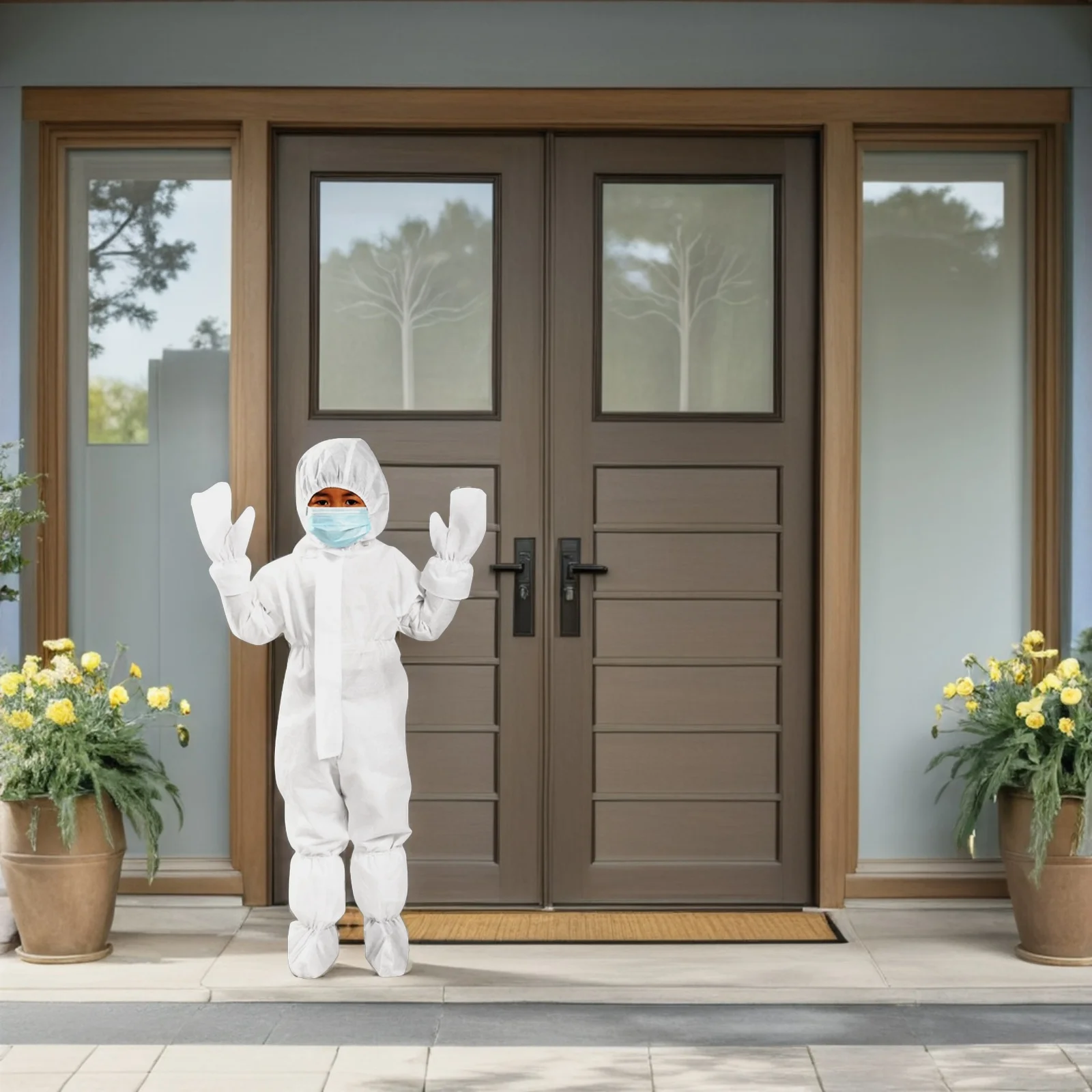 Одноразовый защитный комбинезон, белый дышащий легкий цельный спортивный дорожный костюм для активного отдыха, размер L, перчатки
Одноразовый защитный комбинезон, белый дышащий легкий цельный спортивный дорожный костюм для активного отдыха, размер L, перчатки