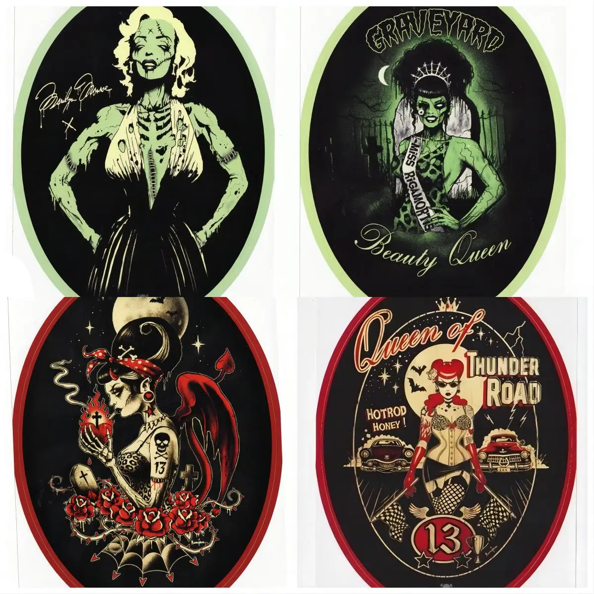 PSYCHOBILLY BEAUTY PROM QUEEN VINYL OVAL STICKER Car Window Truck Bumper Decals Car Stickers Waterproof Graphics
PSYCHOBILLY BEAUTY PROM QUEEN VINYL OVAL STICKER Car Window Truck Bumper Decals Car Stickers Waterproof Graphics