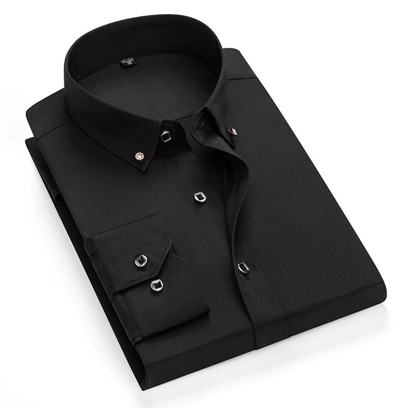 Solid Color Long Sleeve Shirt Men's White Blue with Breathable Diamond Button-down Collar Base Layer Top for Top Business Events
Solid Color Long Sleeve Shirt Men's White Blue with Breathable Diamond Button-down Collar Base Layer Top for Top Business Events