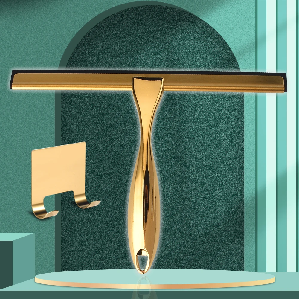 Golden Color Shower Squeegee All-purpose Window Wiper Stainless Steel Scraper Sticky Hook Glass Mirror Cleaning Tool Car Hotel
Golden Color Shower Squeegee All-purpose Window Wiper Stainless Steel Scraper Sticky Hook Glass Mirror Cleaning Tool Car Hotel