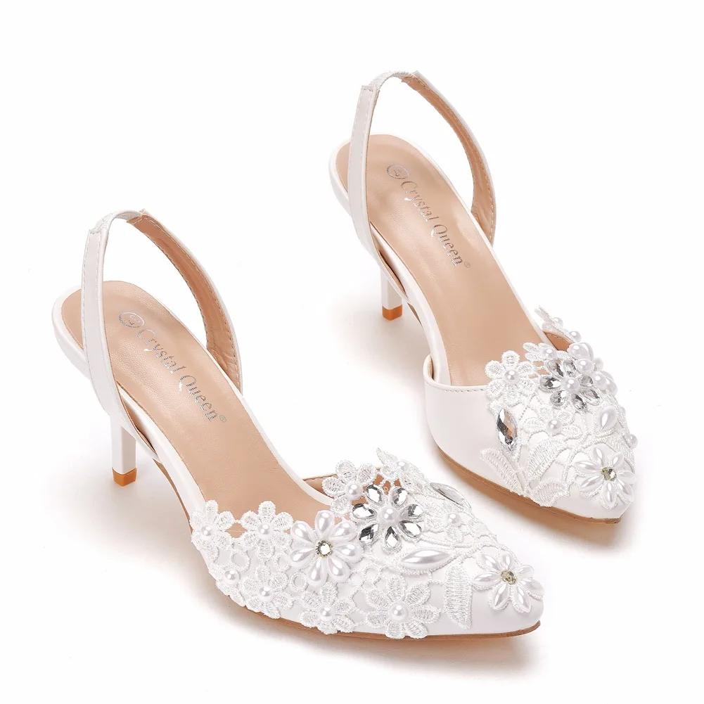 Bloomsteps 7cm Shallow Pointed Toe Sandals White Lace Beaded Stiletto Sandals Plus Size Wedding Shoes Bride Wedding Banquet
Bloomsteps 7cm Shallow Pointed Toe Sandals White Lace Beaded Stiletto Sandals Plus Size Wedding Shoes Bride Wedding Banquet