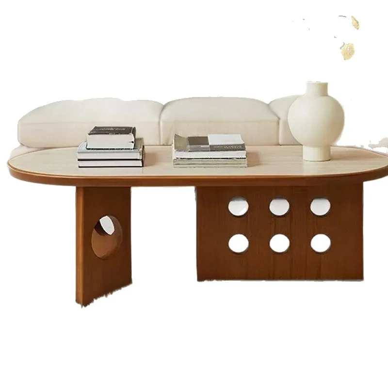 Retro solid wood coffee table cave stone slate living room home simple creative designer table
Retro solid wood coffee table cave stone slate living room home simple creative designer table