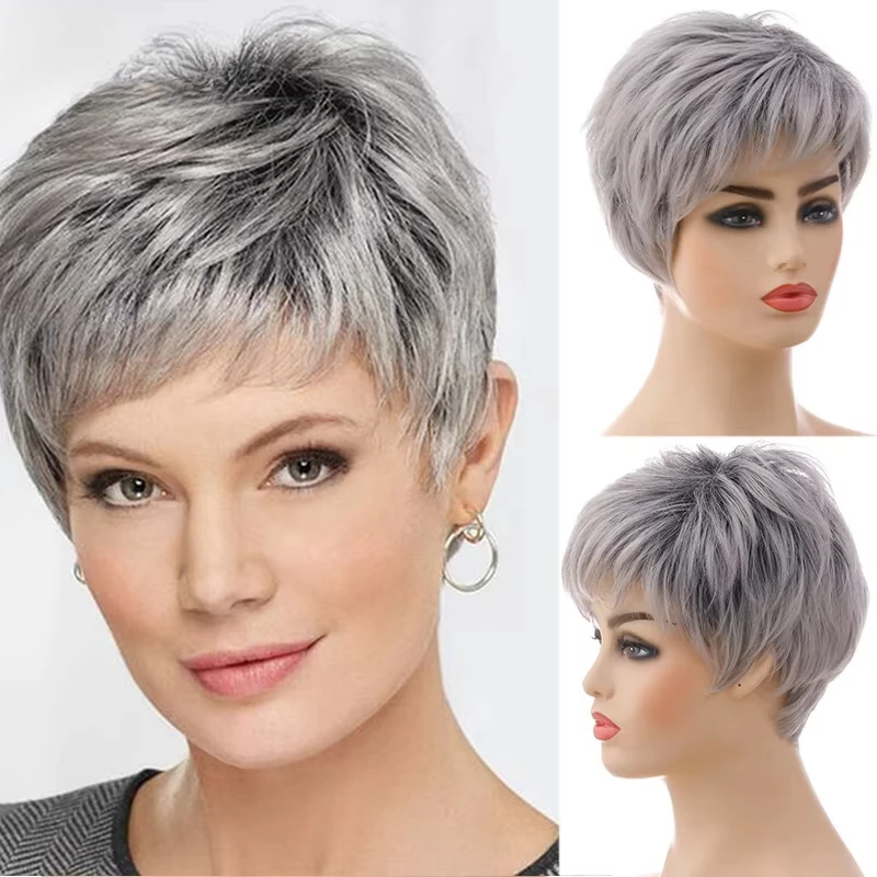 Short Synthetic Wig Natural Black with Bangs Soft and Realistic Hair Natural Fluffy Middle-aged and Elderly Ladies Mother Wig
Short Synthetic Wig Natural Black with Bangs Soft and Realistic Hair Natural Fluffy Middle-aged and Elderly Ladies Mother Wig