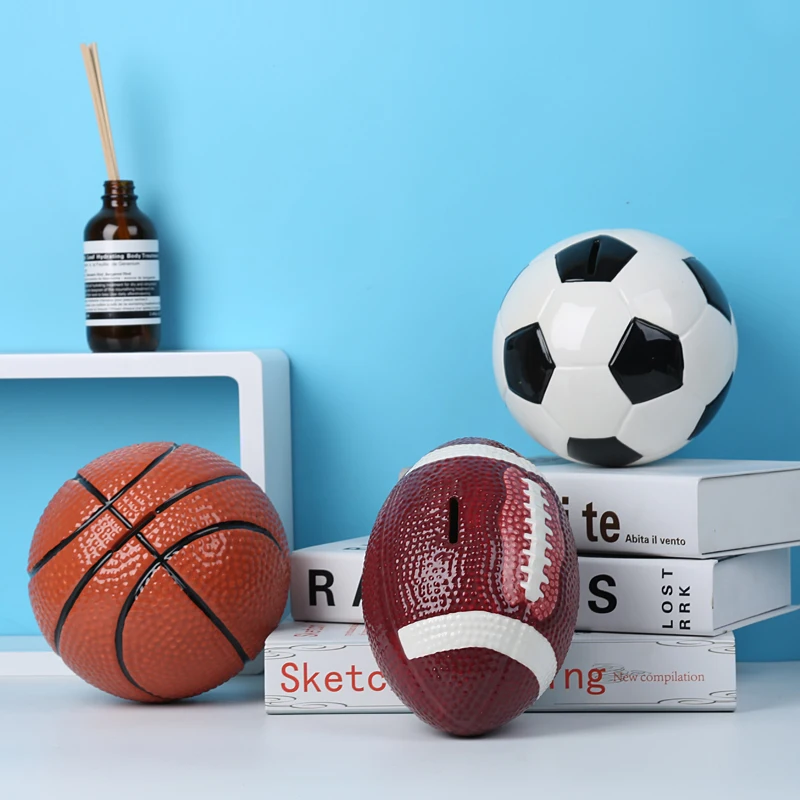 Creative Ceramic Football Piggy Bank, Home Decor Craft, Room Decoration Objects, Cartoon Child Sports Ball, Gifts for Boy
Creative Ceramic Football Piggy Bank, Home Decor Craft, Room Decoration Objects, Cartoon Child Sports Ball, Gifts for Boy