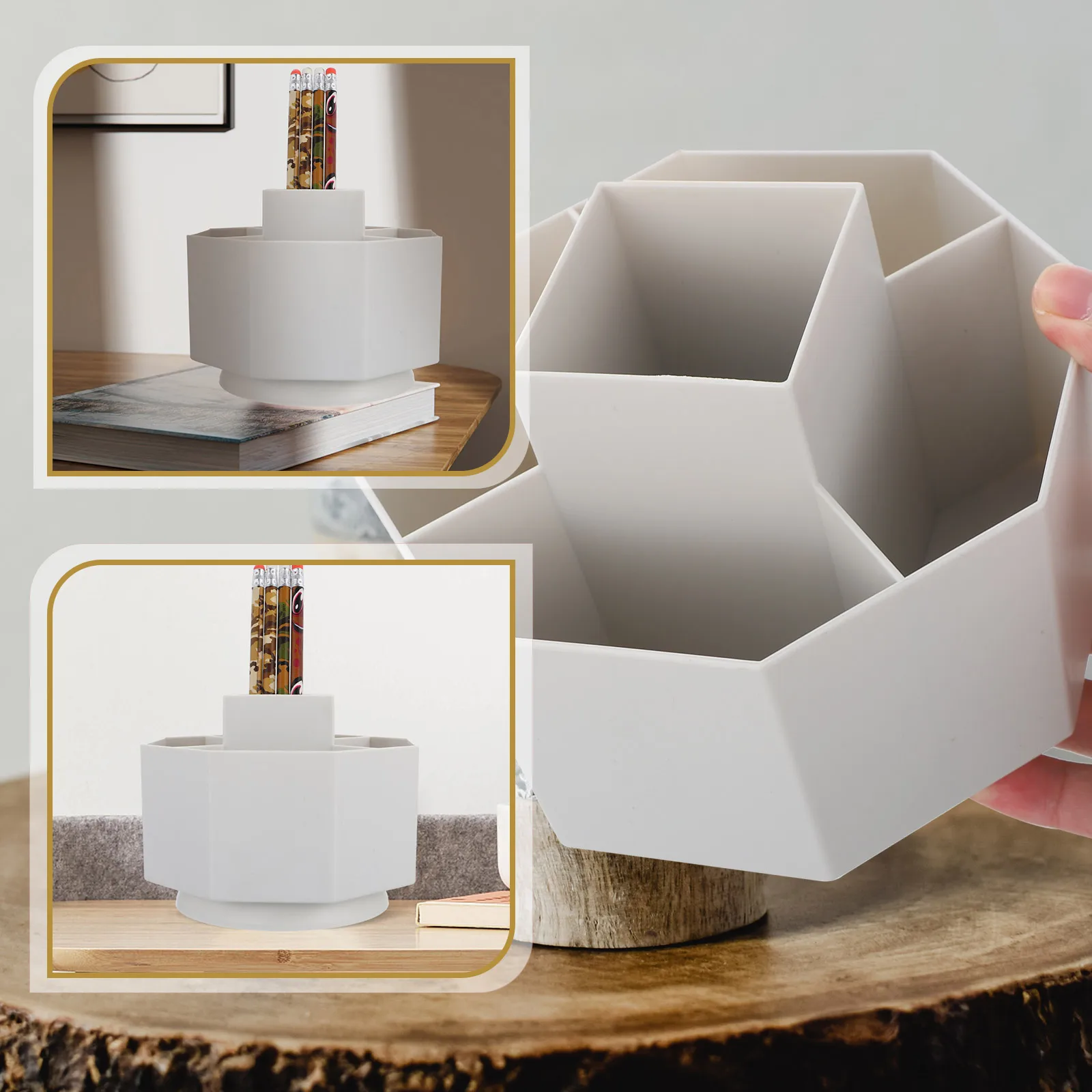 Rotating Pen Holder Desk Organizer Plastic Storage Container Pencil Pot Stationery Box Office Supplies Student Teacher
Rotating Pen Holder Desk Organizer Plastic Storage Container Pencil Pot Stationery Box Office Supplies Student Teacher