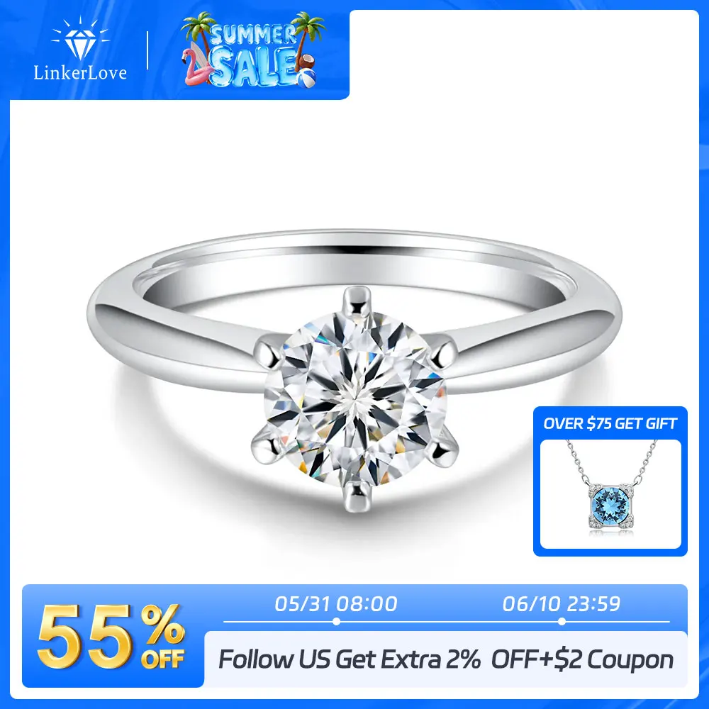 LinkerLove 1.5CT Moissanite Engagement Ring S925 Sterling Silver White Gold Plated Diamond Wedding Band Fine Jewelry for Women
LinkerLove 1.5CT Moissanite Engagement Ring S925 Sterling Silver White Gold Plated Diamond Wedding Band Fine Jewelry for Women