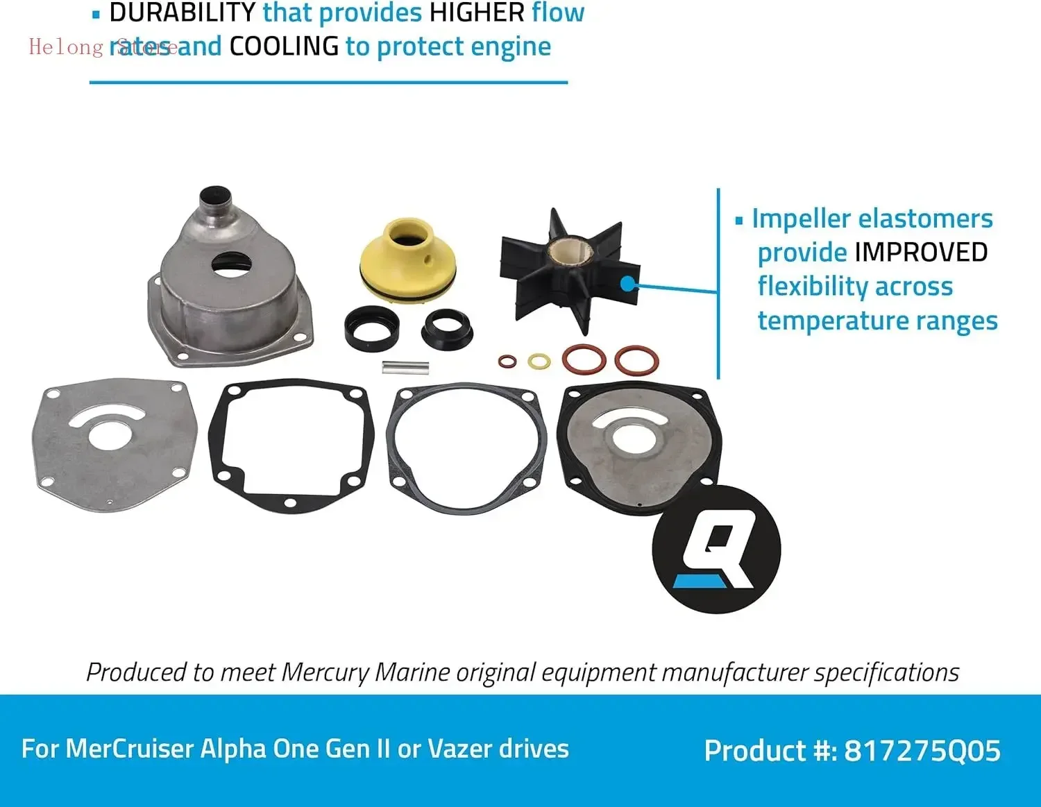 817275Q05 Upper Water Pump Repair Kit for MerCruiser Alpha One Gen II Drives and Vazer Drives
817275Q05 Upper Water Pump Repair Kit for MerCruiser Alpha One Gen II Drives and Vazer Drives