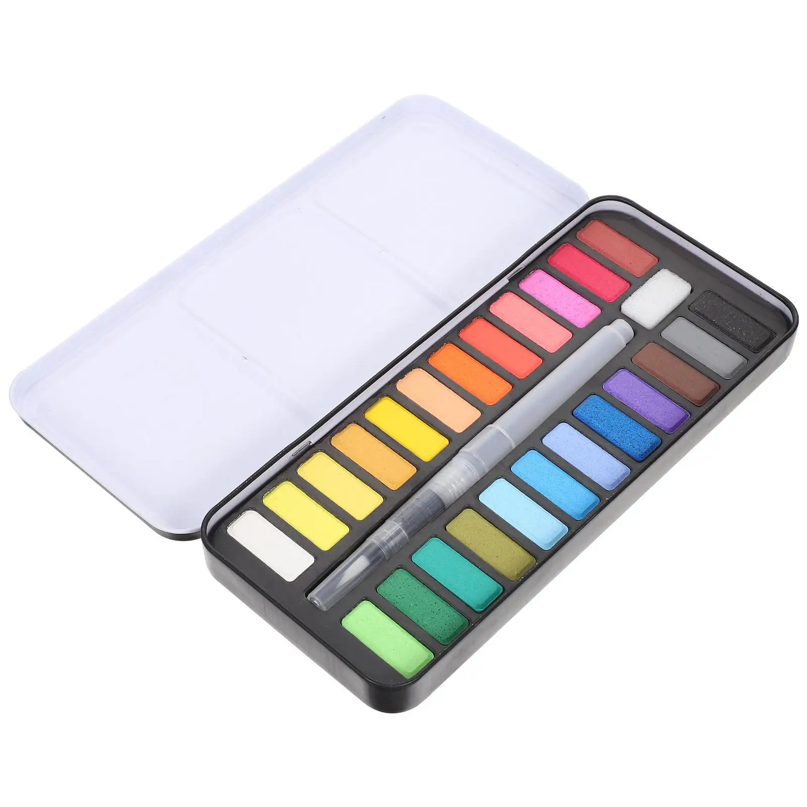 Watercolor Paint Set 24 Colors Portable Travel Kit Multi-function Supplies Easy Dissolve Compact Size
Watercolor Paint Set 24 Colors Portable Travel Kit Multi-function Supplies Easy Dissolve Compact Size