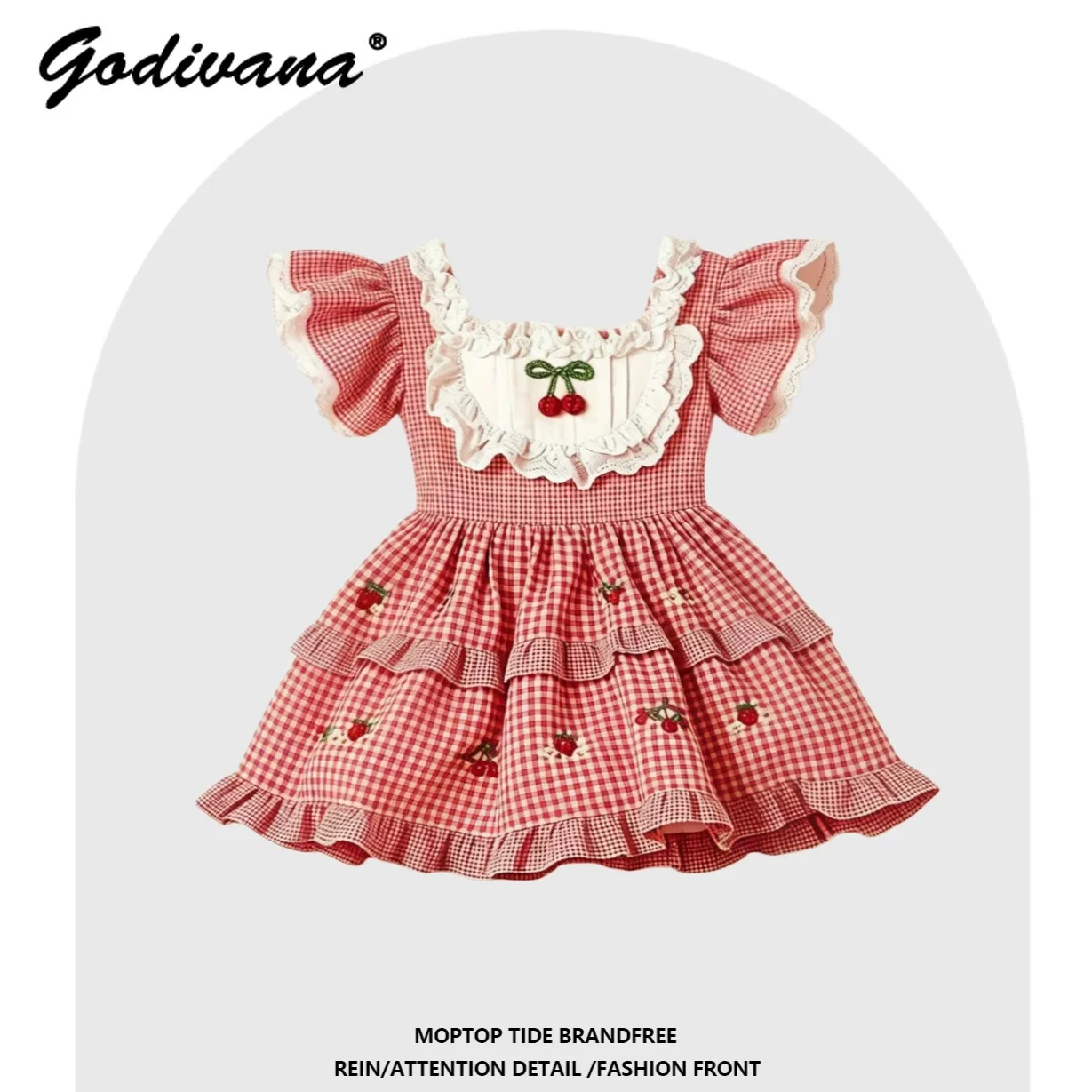 Cute Baby Girls Lolita Princess Dress 2026 Summer New Kids Sweet Cherry Print Feifei Sleeve Ruffle Trim Birthday Tutu Cake Dress
Cute Baby Girls Lolita Princess Dress 2026 Summer New Kids Sweet Cherry Print Feifei Sleeve Ruffle Trim Birthday Tutu Cake Dress