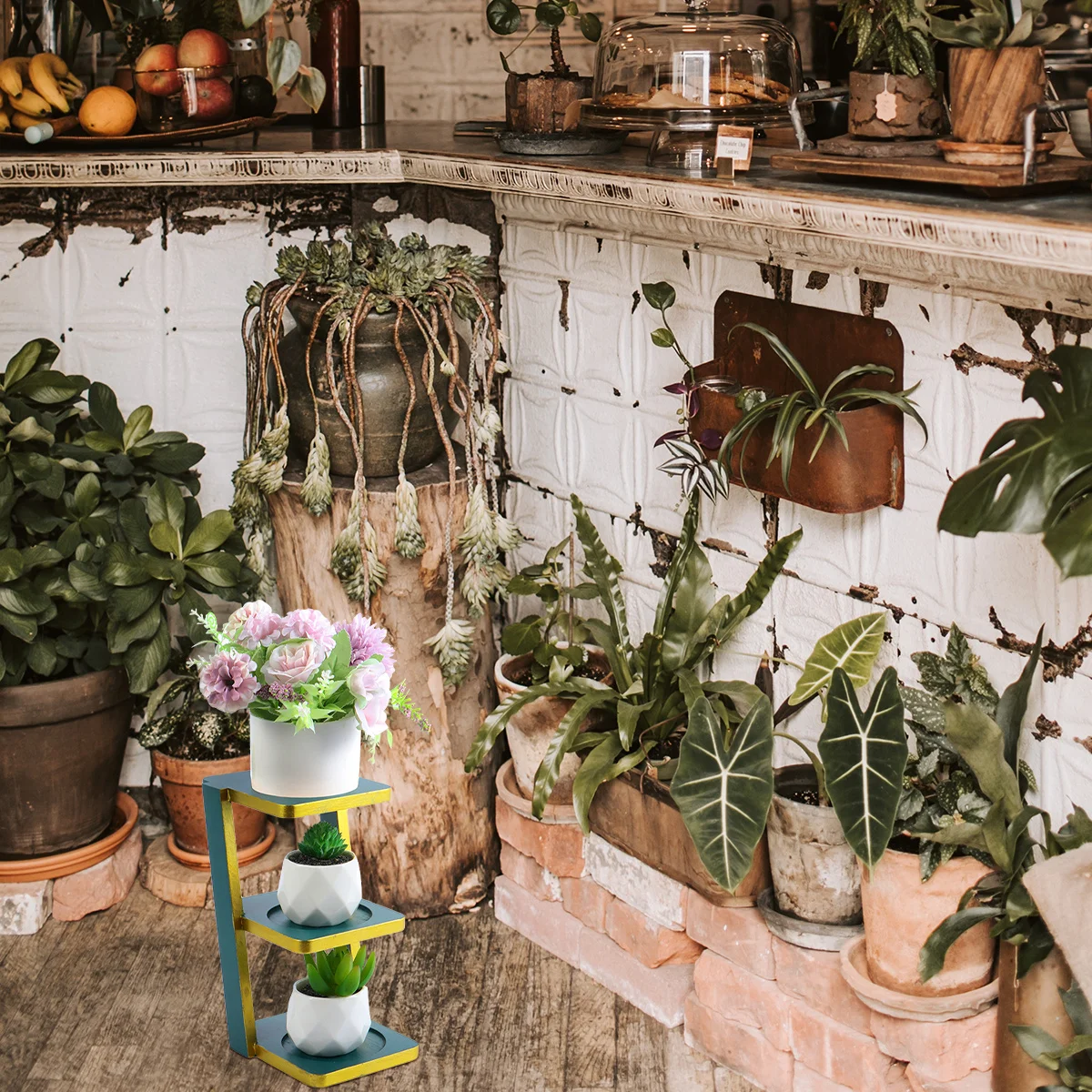 Durable Solid Wood Succulent Potted Rack Trapezoidal Design Flower Shelf Stand Indoor Outdoor Plant Holder Succulent Potted Rack 
Durable Solid Wood Succulent Potted Rack Trapezoidal Design Flower Shelf Stand Indoor Outdoor Plant Holder Succulent Potted Rack