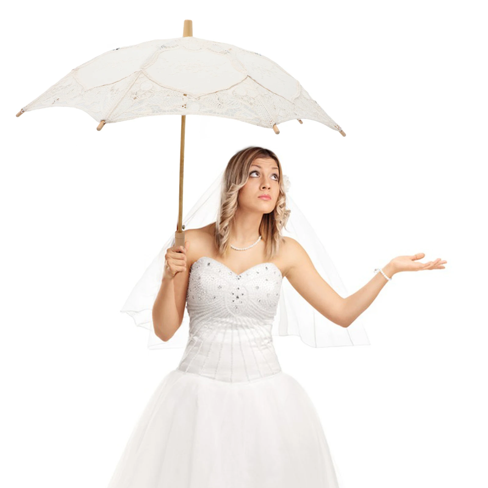 Lace Umbrella White Cotton Large Size Vintage Parasol for Girls Dancing Photography Bridal Wedding Decorative Flower Shaped
Lace Umbrella White Cotton Large Size Vintage Parasol for Girls Dancing Photography Bridal Wedding Decorative Flower Shaped