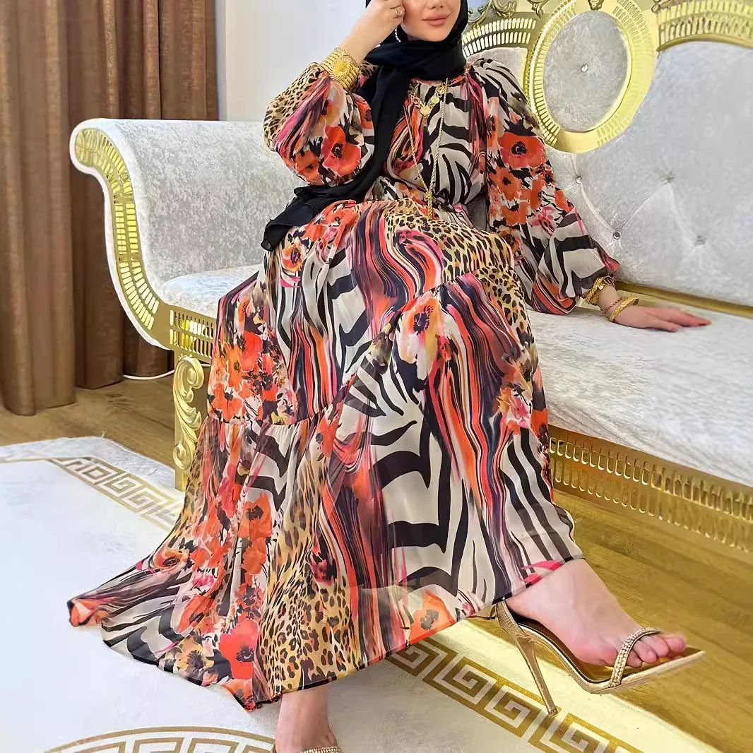 Muslim Fashion Abaya Dress Women Resort Print Dress Beach Long Dresses Middle East Plus Size Muslim Robe
Muslim Fashion Abaya Dress Women Resort Print Dress Beach Long Dresses Middle East Plus Size Muslim Robe