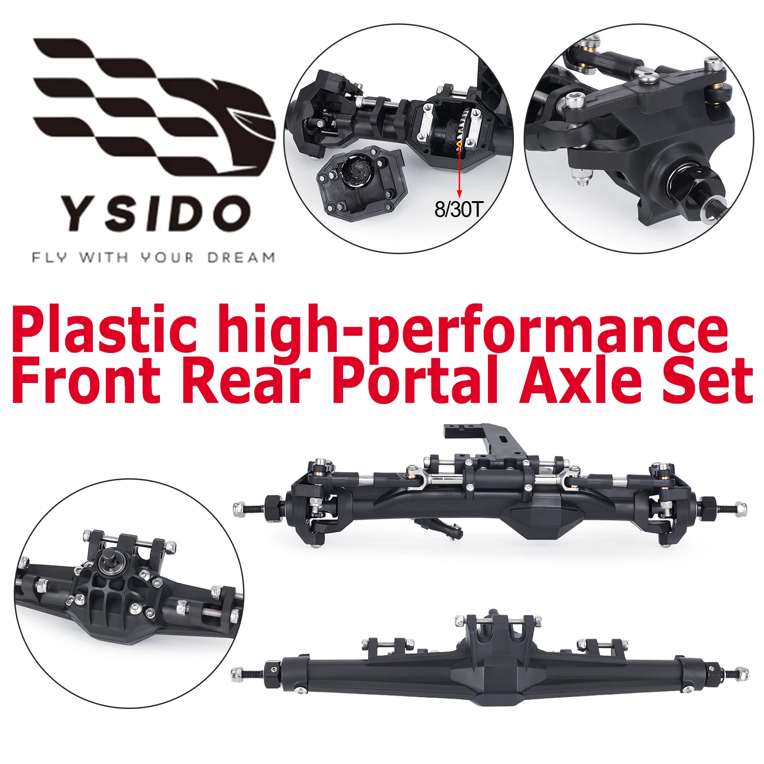YSIDO Front Rear Portal Axle Set high-performance Complete Plastic for 1/10 RC Crawler Vanquish H10 Optic Cars Model DIY Parts
YSIDO Front Rear Portal Axle Set high-performance Complete Plastic for 1/10 RC Crawler Vanquish H10 Optic Cars Model DIY Parts