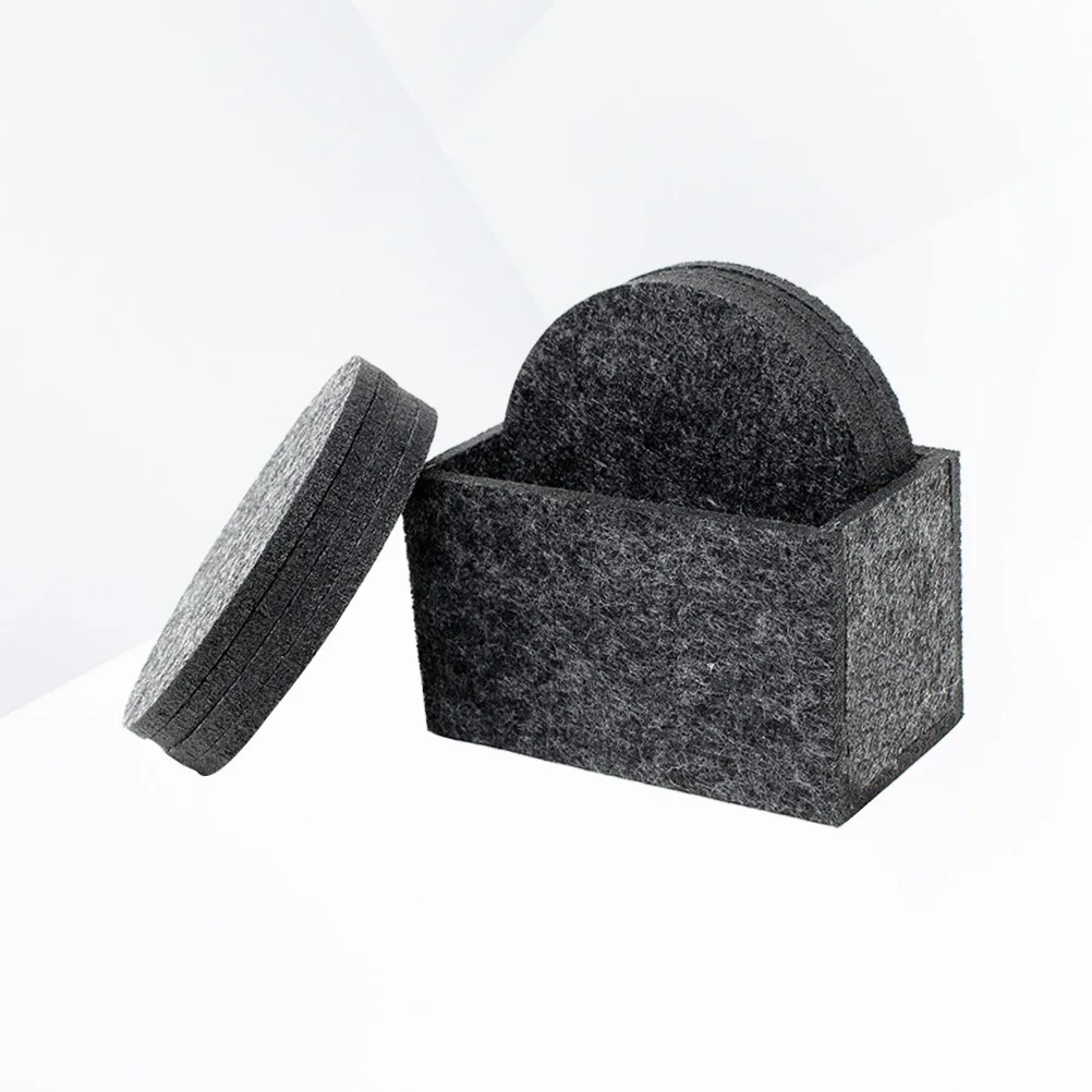 Dark Grey Felt Coasters Round Set Thick Heat Resistant Placemat for Home Cafe Restaurant Cup Pad Absorbent Non Slip Felt Cup Mat
Dark Grey Felt Coasters Round Set Thick Heat Resistant Placemat for Home Cafe Restaurant Cup Pad Absorbent Non Slip Felt Cup Mat