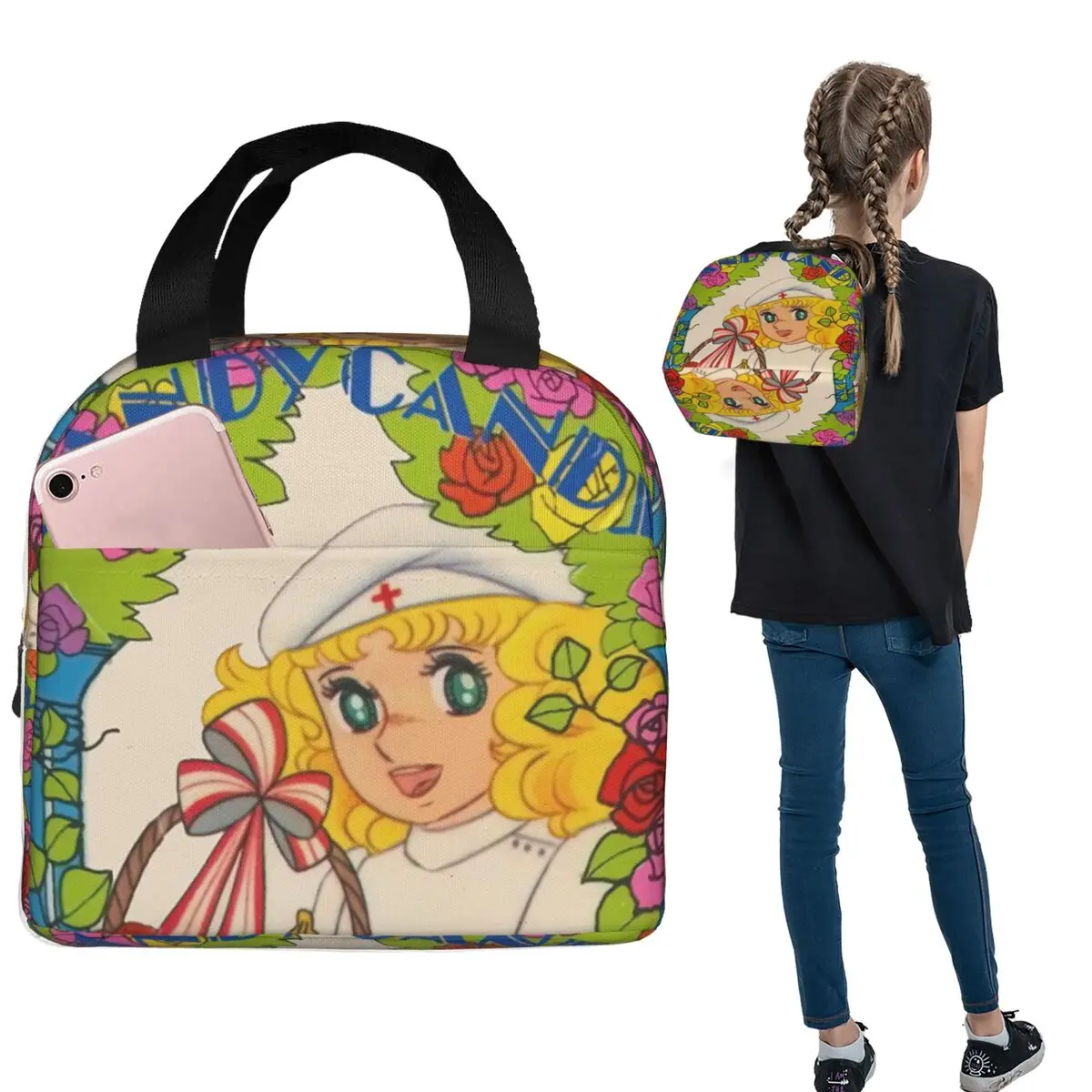Happy Candy Candy, японская аниме, изолированная сумка для обеда для женщин и детей, герметичные коробки для еды, термобокс для обеда, сумка
Happy Candy Candy, японская аниме, изолированная сумка для обеда для женщин и детей, герметичные коробки для еды, термобокс для обеда, сумка