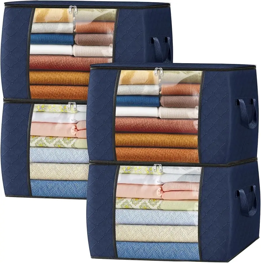 90L Clothes Storage, Foldable Thick Fabric Blanket Storage Bags, Containers for Organizing Bedroom, Closet, Clothing, Comforter,
90L Clothes Storage, Foldable Thick Fabric Blanket Storage Bags, Containers for Organizing Bedroom, Closet, Clothing, Comforter,