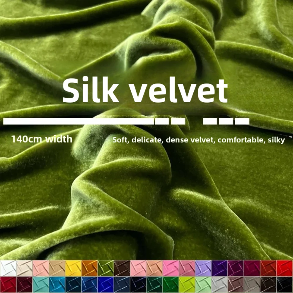 Natural Silk Velvet Velour Fabric for Black Fashion Clothing Cheongsam High-end Gold Velvet Cloth Diy Sewing Per Meter
Natural Silk Velvet Velour Fabric for Black Fashion Clothing Cheongsam High-end Gold Velvet Cloth Diy Sewing Per Meter