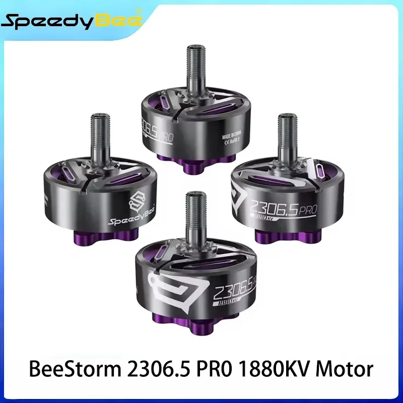 SpeedyBee BeeStorm 2306.5 PRO 1880KV Brushless Motor 12N14P FPV Motor For Mario5 FPV RC Racing Freestyle Quadcopter Drone
SpeedyBee BeeStorm 2306.5 PRO 1880KV Brushless Motor 12N14P FPV Motor For Mario5 FPV RC Racing Freestyle Quadcopter Drone