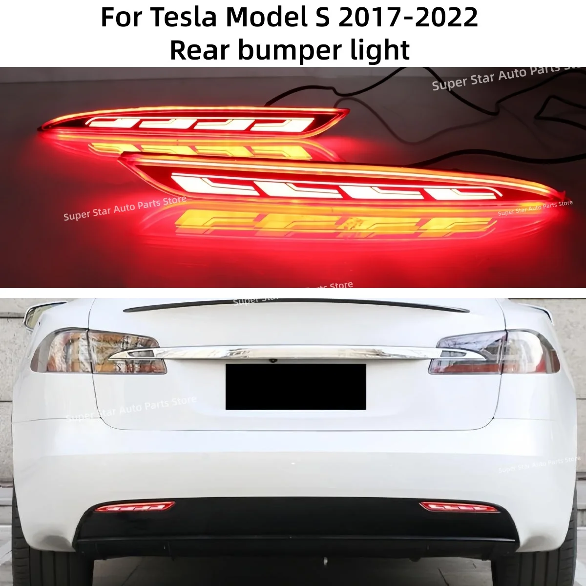 For Tesla Model S 2017-2022 Rear bumper light Modding LED Rear fog lamp Turn signal Brake light Driving light Automobile parts
For Tesla Model S 2017-2022 Rear bumper light Modding LED Rear fog lamp Turn signal Brake light Driving light Automobile parts